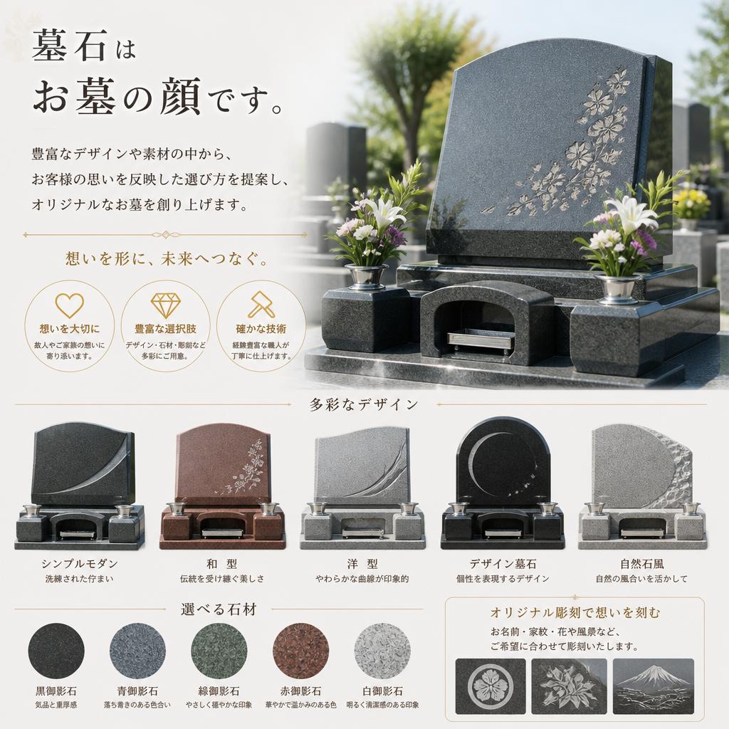 美しい墓石の選び方と工夫