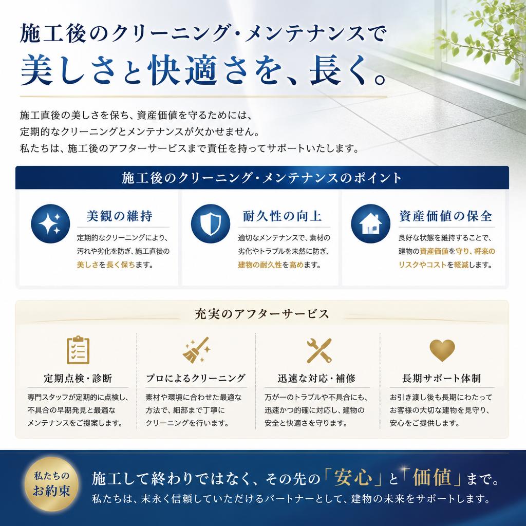 クリーニングとメンテナンスの重要性