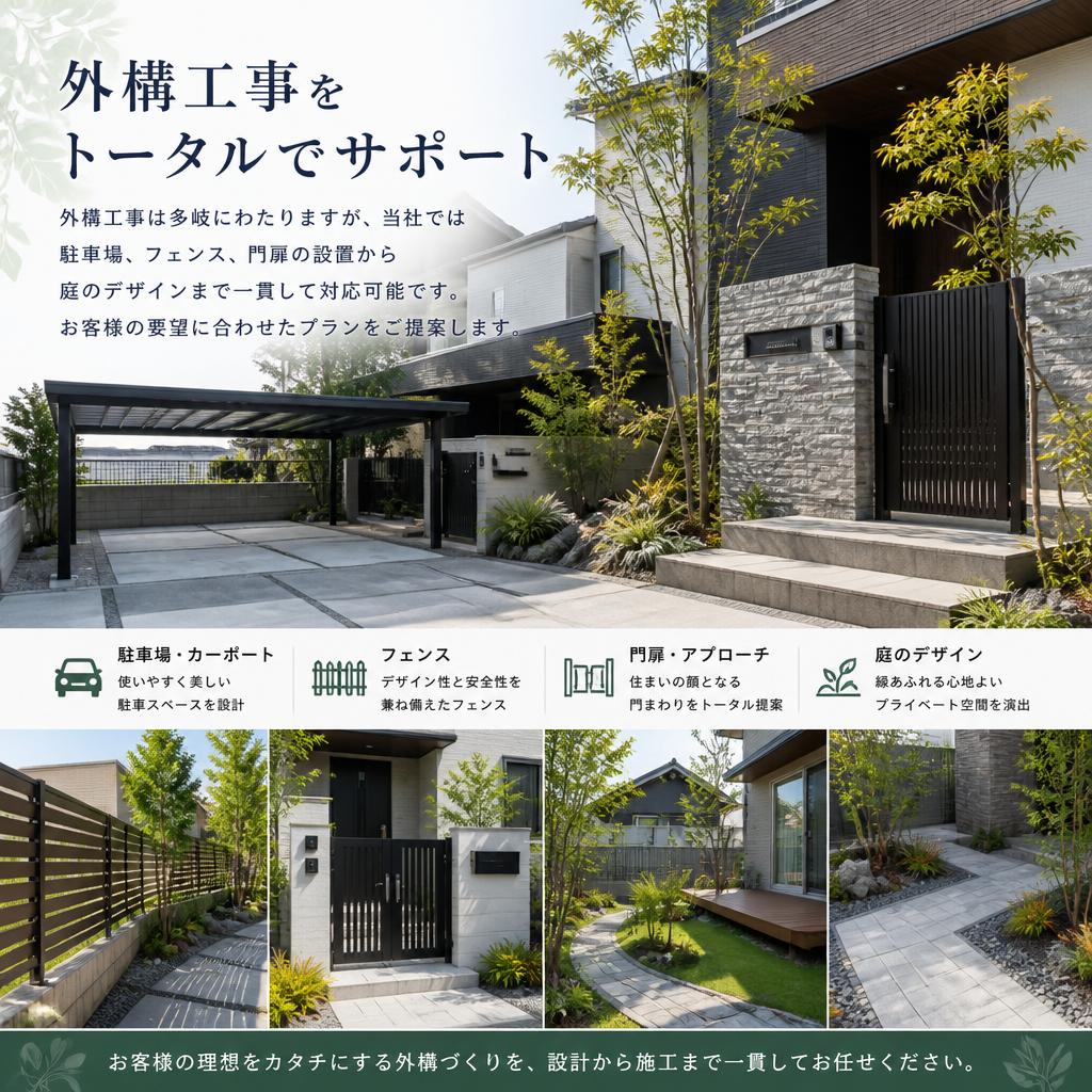 外構工事のトータルサポート