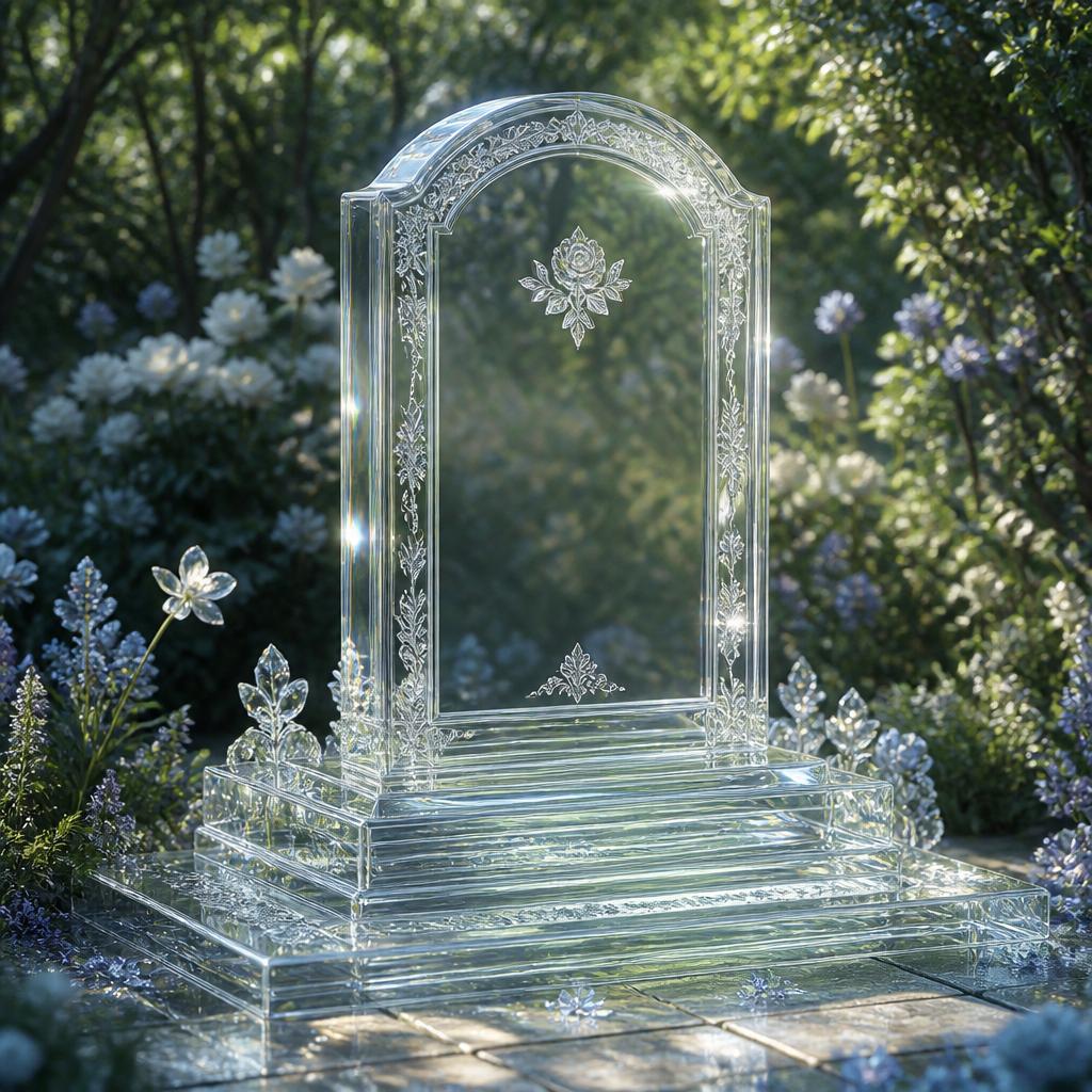 永遠の美を宿す、ガラスの墓石。