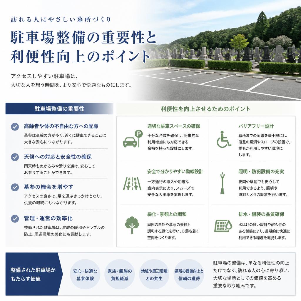 駐車場整備とその利便性