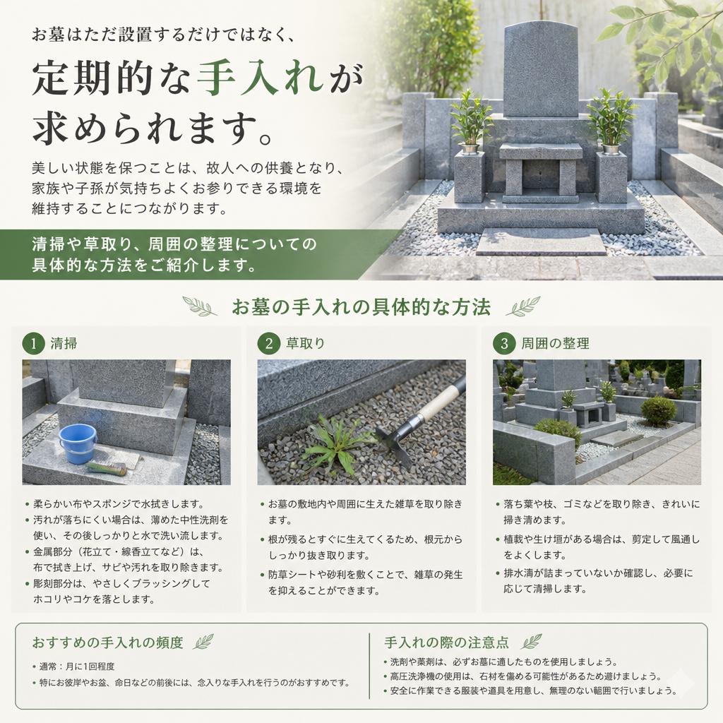 お墓の維持管理と定期的な手入れの重要性