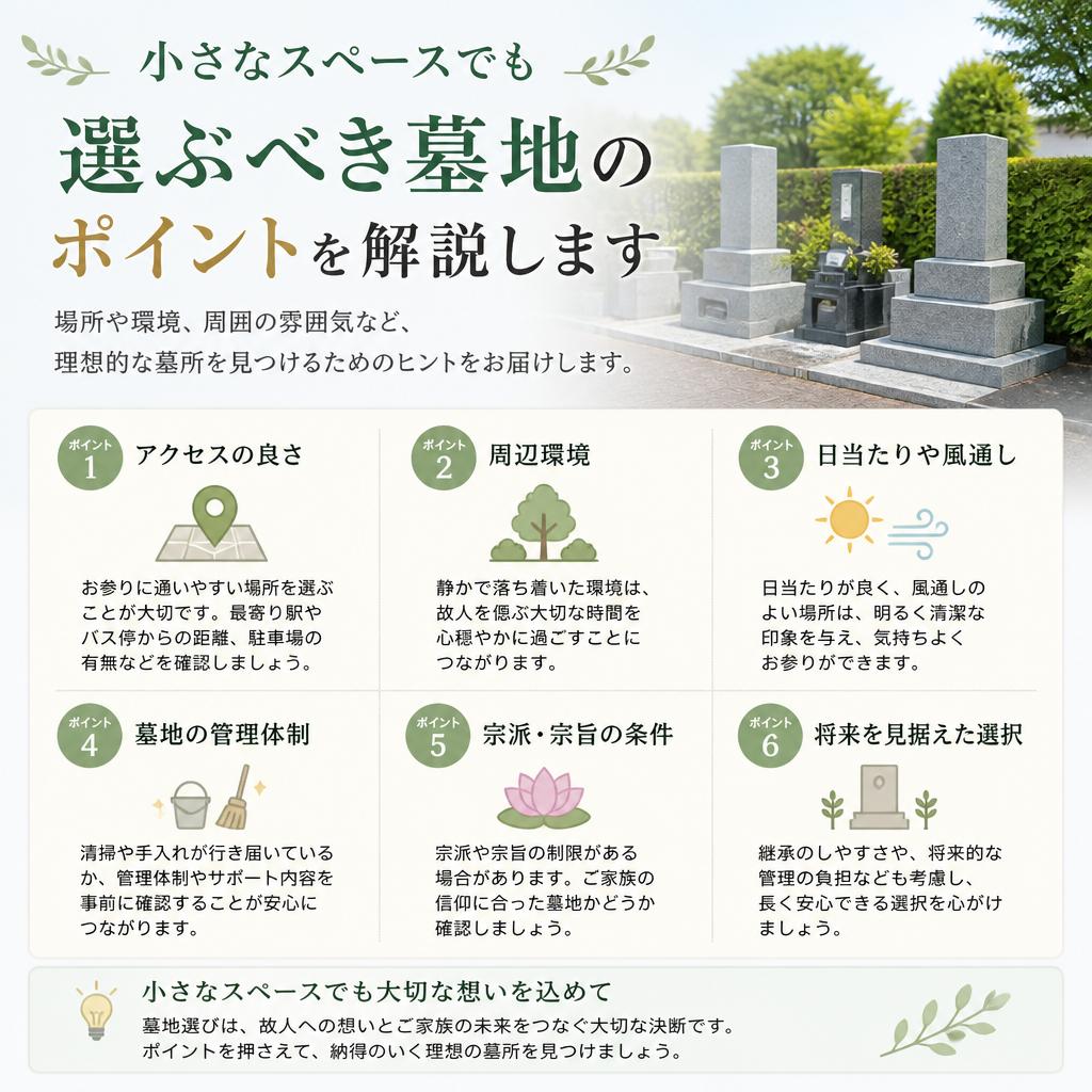 墓地の選び方と設置のポイント