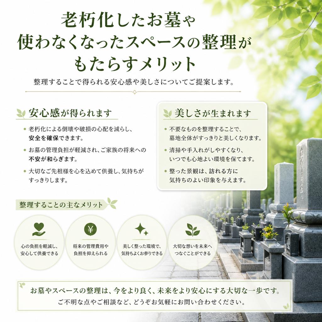 墓地の整理と管理するメリット