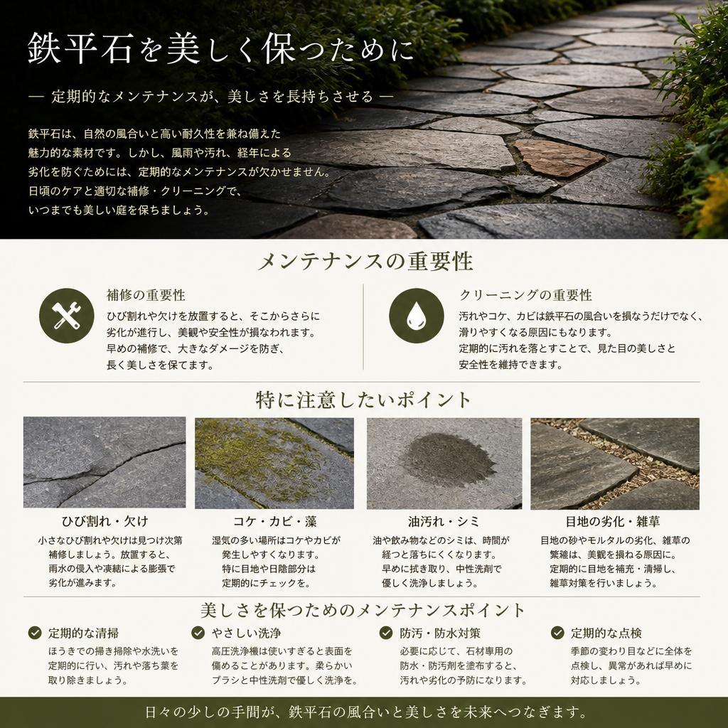 補修とクリーニングの重要性