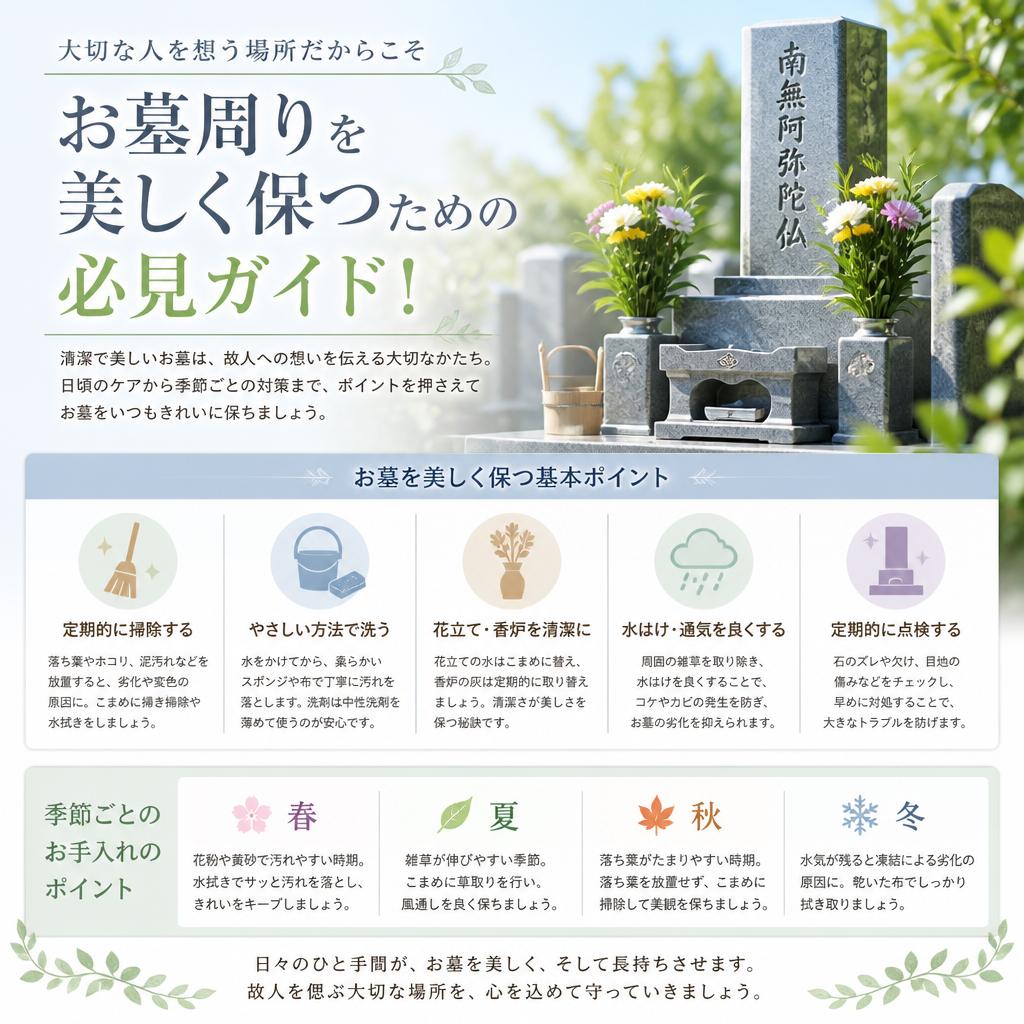 お墓周りを美しく保つための必見ガイド！