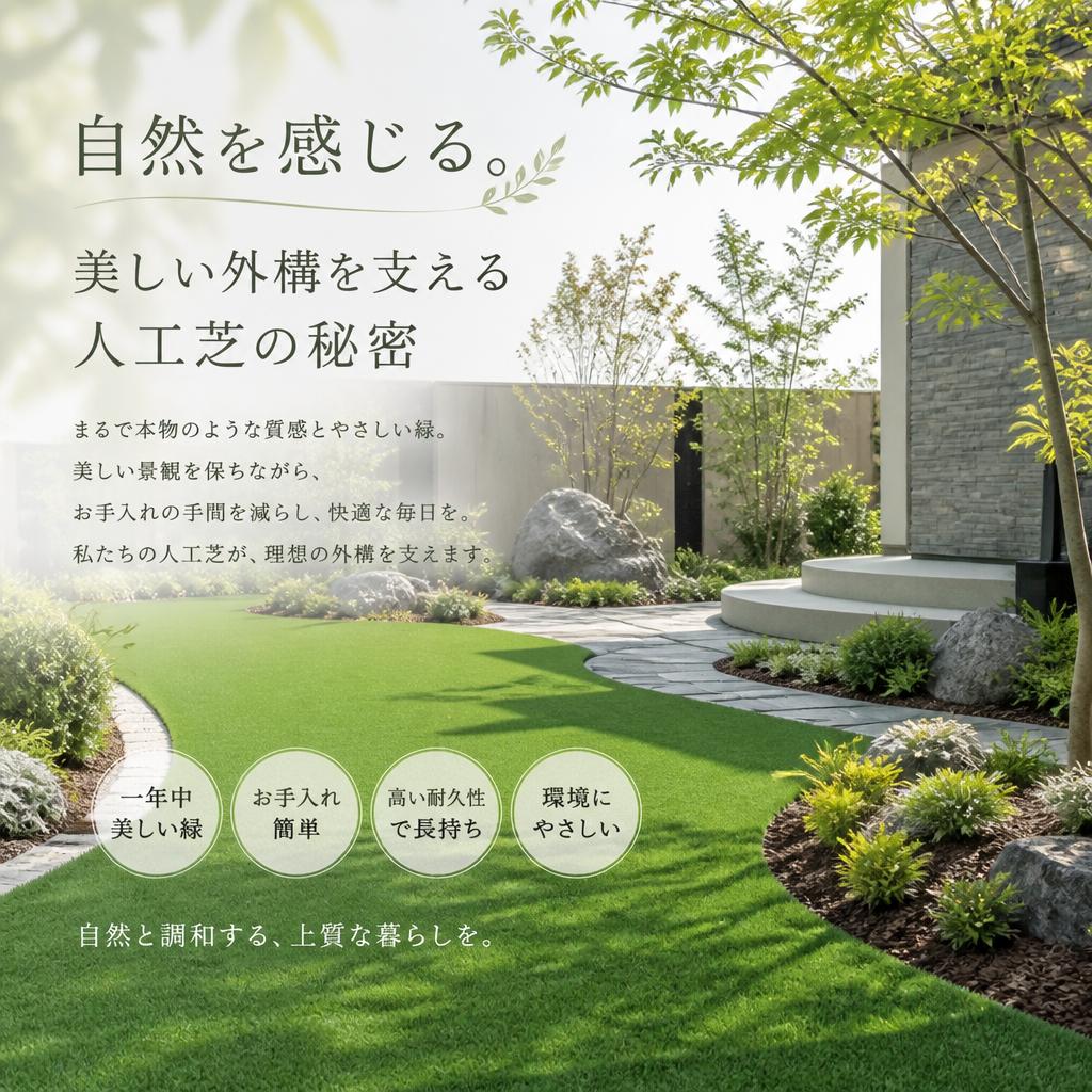自然を感じる。美しい外構を支える人工芝の秘密