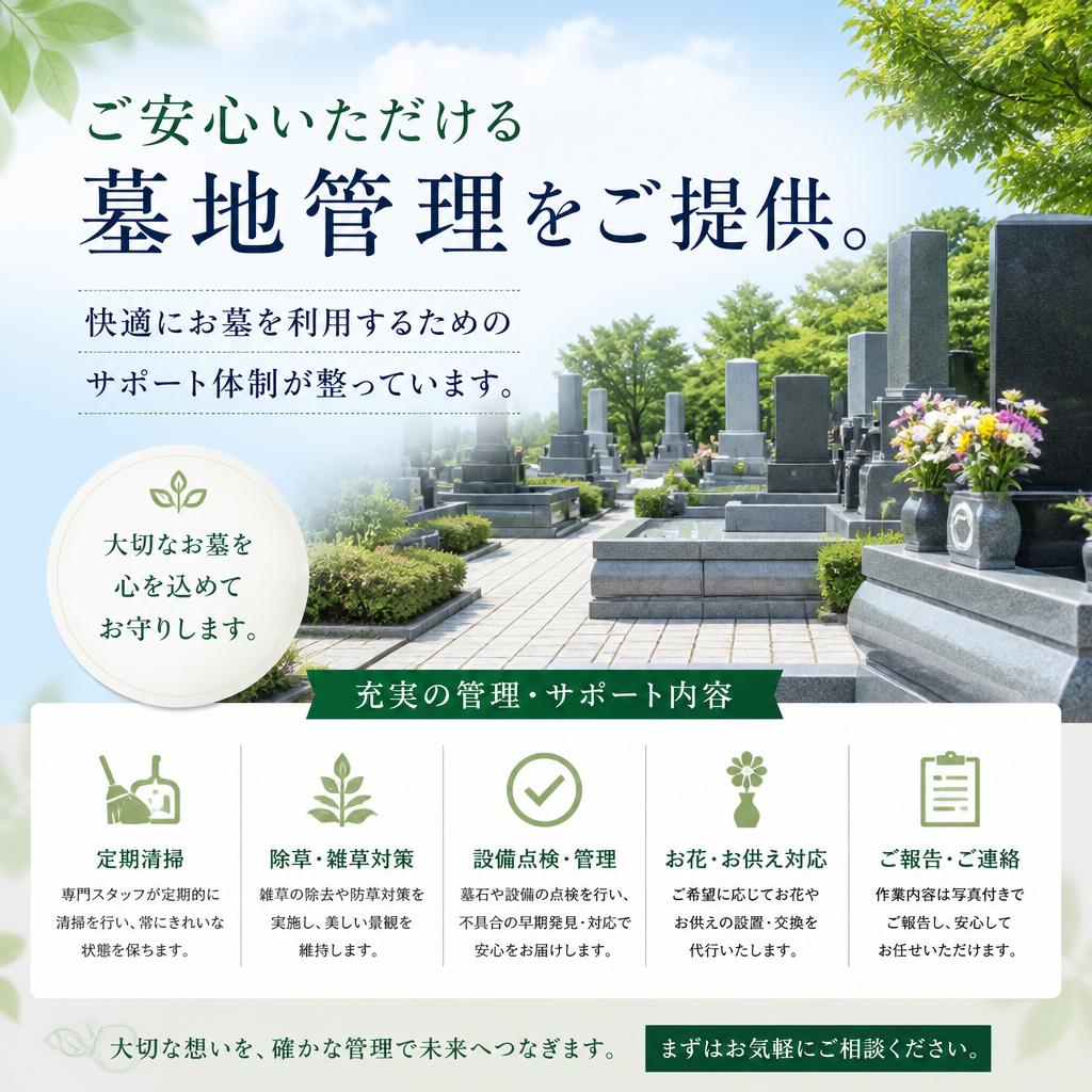快適な墓地管理サービス